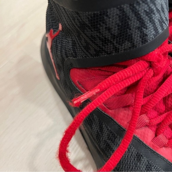 Jordan Fly Unlimited Anthracite‎ Gym Red Basketball High Top Sneakers 7.5 Shoe - Picture 10 of 11